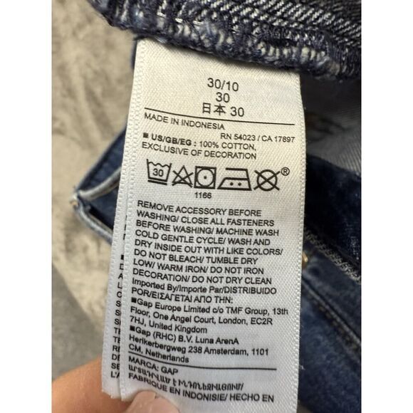 GAP x cultโgaia High Rise Stride Chain Jeans sz 30/10 Indigo - Picture 14 of 15